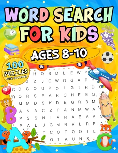 Word Search for Kids ages 8-10: 100 Puzzles with Solutions von Independently published